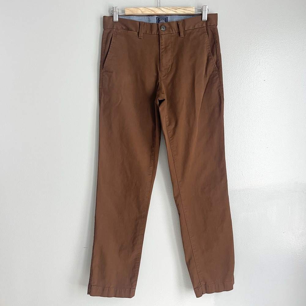 Gap Factory Straight Stretch Khaki Pants Men's in Hot Chestnut Brown 30x32